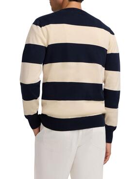 Trikot Silbon beige gestreift für Herren.