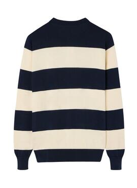 Trikot Silbon beige gestreift für Herren.