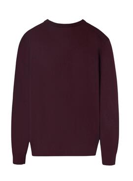 Klassisches Granatrot Pullover von Silbon für Herren.
