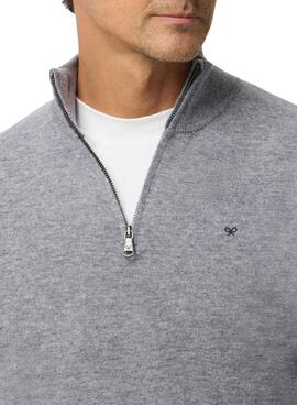 Graues Halbzipper-Sweatshirt von Silbon für Herren.