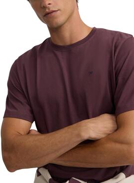 T-Shirt Silbon Minilogo Granat für Herren