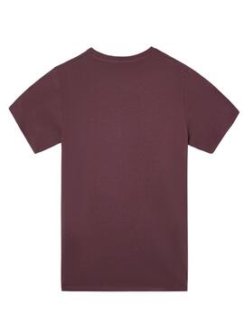 T-Shirt Silbon Minilogo Granat für Herren