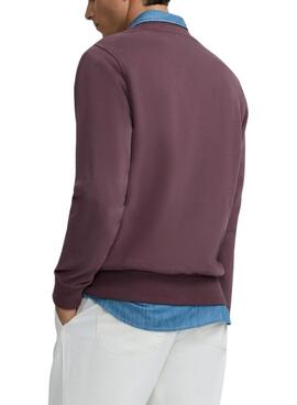 Sudadera Silbon Minilogo Bordeaux für Herren