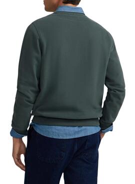 Sweatshirt Silbon Racket Corduroy Green für Herren