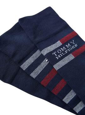 Pack 3 Paar Tommy Hilfiger Geschenkbox Socken für Herren in Marineblau
