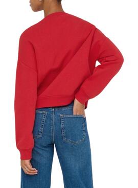 Sweatshirt Only Onlsweat Life in Rot für Damen