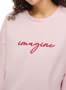 Sweatshirt Vila Visiffi rosa für Damen