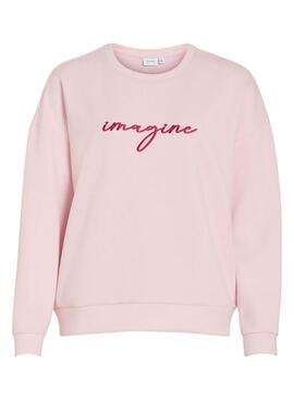 Sweatshirt Vila Visiffi rosa für Damen