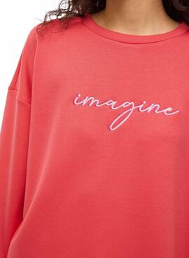 Rotes Vila Visiffi Sweatshirt für Damen