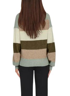 Pullover Only Atia Multicolor gestreift für Damen