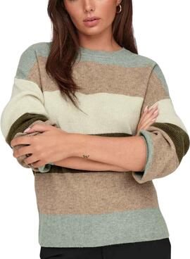 Pullover Only Atia Multicolor gestreift für Damen