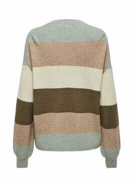 Pullover Only Atia Multicolor gestreift für Damen