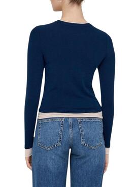 T-Shirt Only Virro Marine für Damen.