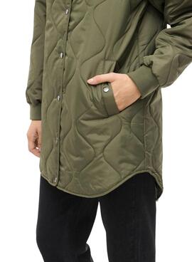 Gepolsterter Mantel Vila Vitate in Grün für Damen