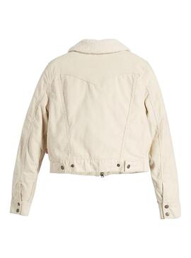 Jacke Levis Trucker Baby Bubble Sherpa Beige