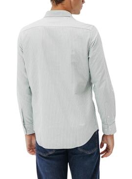 Hemd El Pulpo Oxford gestreiftes grünes für Herren