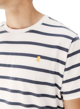 T-shir El Pulpo Streifen weiß für Herren