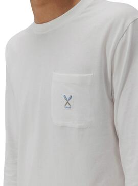 T-Shirt El Pulpo langarm weiß für Herren