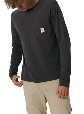 Langarmshirt El Pulpo in Anthrazitgrau für Herren.