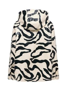 Regenmantel Only Elisa schwarz und weiß für Damen