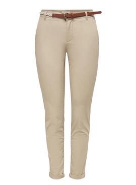 Hose Only Biana in Beige für Damen