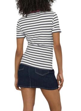 T-shirt Only Heart Flamenco Streifen für Damen