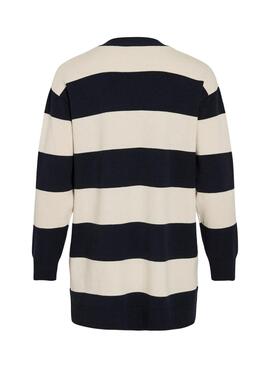 Jacke Vila Vipolly in Marineblau und Weiß für Damen