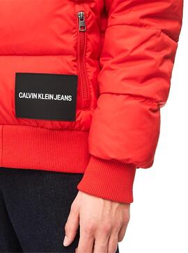 Jacke Calvin Klein Padded Western Rot Herren