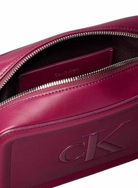 Handtasche Calvin Klein Jeans Bold Kamera in Granatrot für Damen