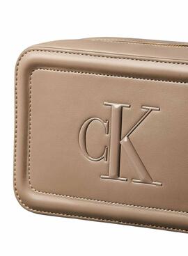 Handtasche Calvin Klein Jeans Bold Camera beige für Damen