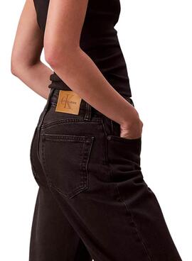 Hose Calvin Klein Jeans Essential Straight in Schwarz für Damen