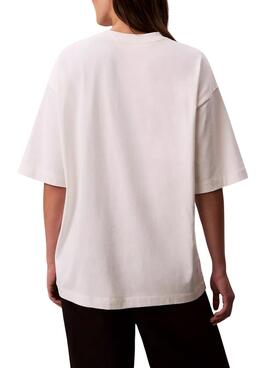 T-Shirt Calvin Klein Jeans Sequin weiß für Damen