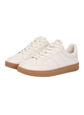 Turnschuhe Tommy Hilfiger The Heritage Court beige für Damen.