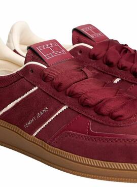 Damen-Turnschuhe Tommy Jeans The Greenwich in Burgund für Damen.