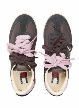 Turnschuhe Tommy Jeans Low Profile Runner braun für Damen
