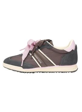Turnschuhe Tommy Jeans Low Profile Runner braun für Damen