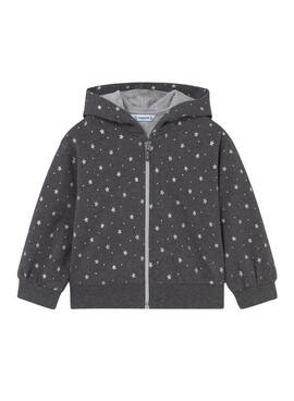 Dreiteiliger Trainingsanzug Mayoral in Grau mit Sternen für Babys.