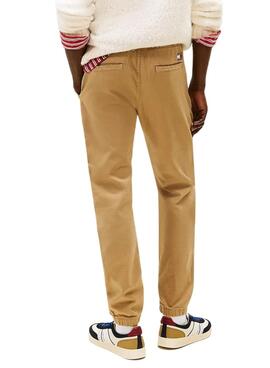Hose Tommy Jeans Scanton Baumwolle beige für Männer