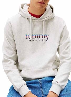 Tommy Jeans DNA 1985 Grauer Herrenhoodie.