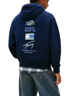 Tommy Jeans 90S Kapuzenpullover in Marineblau für Herren