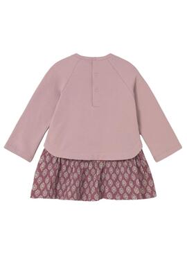 Kleid Mayoral aus rosa Kombinationsplüsch für Babys