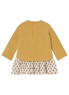 Mayoral Plüschkleid in Senfkombination für Babys