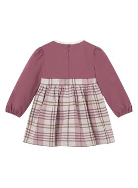 Kleid Mayoral Karos kombiniert rosa für Baby