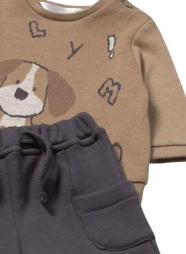 Set aus Hoodie und Hose von Mayoral in braun für Babys.