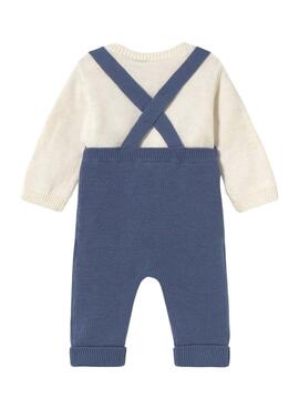 Zweiteiliges Set von Mayoral, blaue Latzhose für Babys.