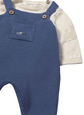 Zweiteiliges Set von Mayoral, blaue Latzhose für Babys.