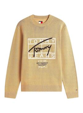 Tommy Jeans Signature Jersey beige für Herren.