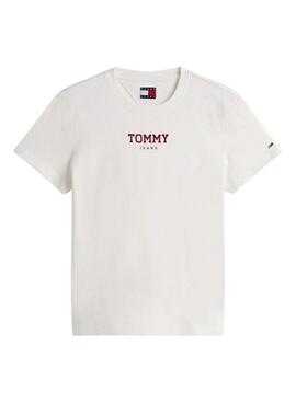 T-shirt Tommy Jeans Essential Logo weiß für Damen