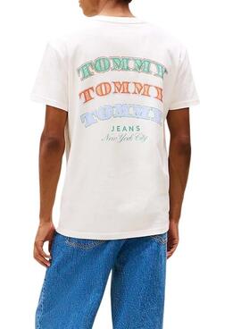 T-Shirt Tommy Jeans Dollar weiß für Herren