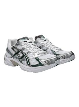Turnschuhe Asics Gel 1130 Silber und Grün für Damen.